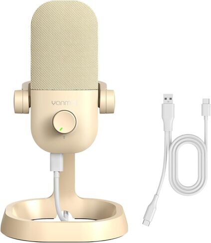 USB Microphone for PC, Gaming, Podcasting, Streaming, Recording, Cardioid Condenser Mic with Noise Cancellation, Mute Button, Volume & Monitor Control, Plug & Play for YouTube in Kuwait