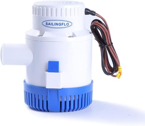 1100 GPH Automatic Bilge Pump - 12V, 1-1/8"(29mm) Outlet, Submersible Boats Water Pump with Float Switch, Snap-Off Strainer, Easy Install for Boat, Marine, Canvas,Ponds in Saudi Arabia