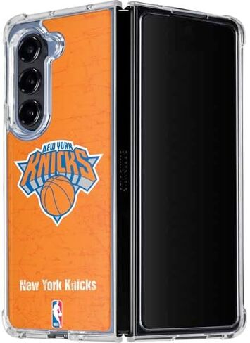 Skinit Clear Phone Case Compatible with Galaxy Z Fold5 5G - Officially Licensed NBA New York Knicks Orange Primary Logo Design in Saudi Arabia