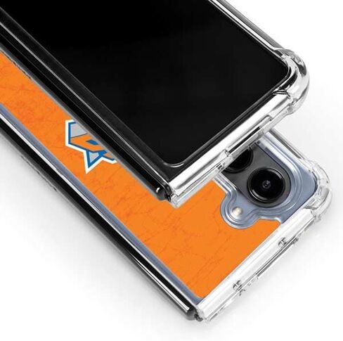 Skinit Clear Phone Case Compatible with Galaxy Z Fold5 5G - Officially Licensed NBA New York Knicks Orange Primary Logo Design in Saudi Arabia