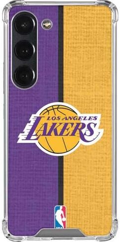 Skinit Clear Phone Case Compatible with Galaxy S23 - Officially Licensed NBA Los Angeles Lakers Canvas Design in Kuwait