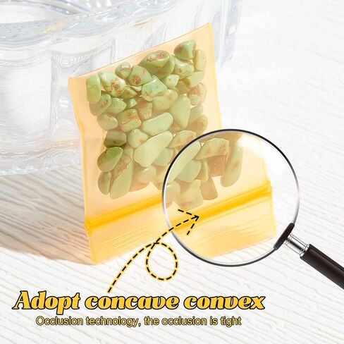 Chinco 400 قطعة من الحقائب البلاستيكية الصغيرة بسمك 7 مل، أقراط مجوهرات صغيرة من البلاستيك، أكياس حلوى العملات المعدنية، قابلة للإغلاق، أكياس تغليف بولي احترافية قوية للسفر وتخزين الأعمال، أزرق أحمر برتقالي وردي in Kuwait