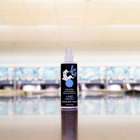 Lane Ghost Bowling Ball Cleaner Spray and Grip Sack كيس الصنوبري - معتمد من USBC - منظف الزيت والجرجر وعلامات الحزام - يعيد التكسير ويطيل عمر الكرة in Kuwait