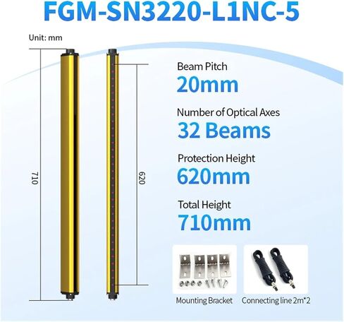FGM-SN3220-L1NC-5 Photoelectric Safety Light Curtain Sensor for Stamping Machines(FGM-SN3220-L1NC-5) in Kuwait