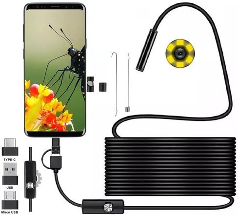 Three in one 5.5mm Mobile Phone Endoscope, Automotive Pipeline Repair Tool, high-Definition Camera, Industrial Probe in Kuwait