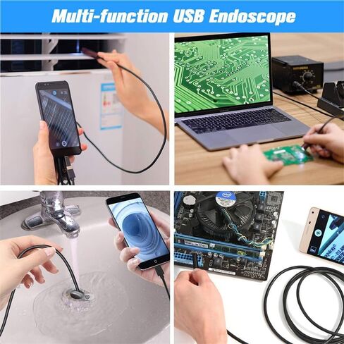 Three in one 5.5mm Mobile Phone Endoscope, Automotive Pipeline Repair Tool, high-Definition Camera, Industrial Probe in Kuwait