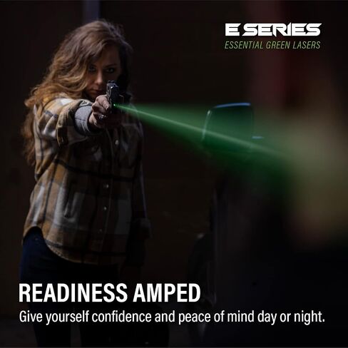جهاز رؤية ليزر أخضر من سلسلة Viridian E متوافق مع جهاز رؤية المسدس S&W Bodyguard 2 مع مفتاح تشغيل وإيقاف يمكن استخدامه بكلتا اليدين، باللون الأسود in Kuwait