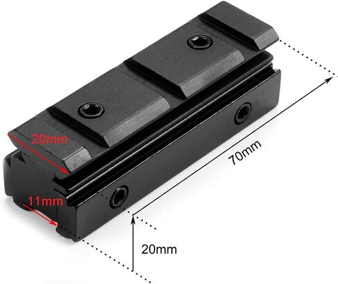 MIZUGIWA 11MM Dovetail - 20MM Scope Rail Converter Adapter for Telescope in Kuwait