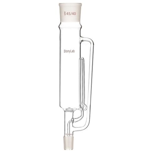 stonylab Borosilicate Glass Soxhlet Extractor, 45/40 Top Joint 24/40 Bottom Joint, Commonly Used in Laboratory Extraction in Kuwait