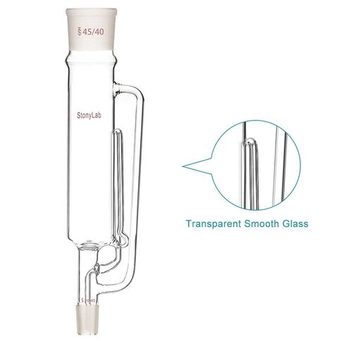 stonylab Borosilicate Glass Soxhlet Extractor, 45/40 Top Joint 24/40 Bottom Joint, Commonly Used in Laboratory Extraction in Kuwait