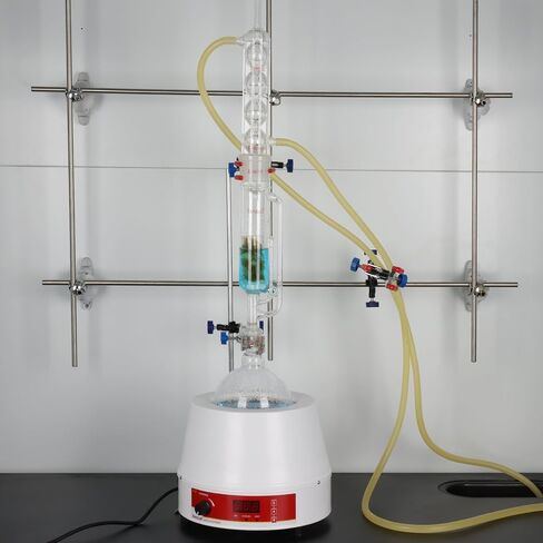 stonylab Borosilicate Glass Soxhlet Extractor, 45/40 Top Joint 24/40 Bottom Joint, Commonly Used in Laboratory Extraction in Kuwait