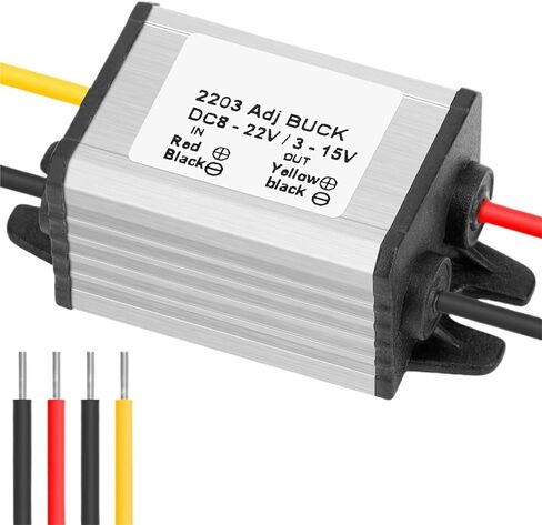 تيار مستمر 8-35 فولت إلى 3-15 فولت محول فرق الجهد، DC18V20V24V إلى 12 فولت 3A تنحي مقاوم للماء منظم الجهد الكهربي مزود الطاقة in Kuwait
