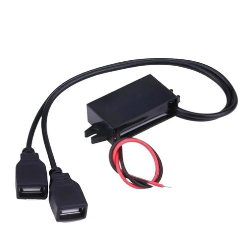 3A تيار مستمر 12 فولت إلى 5 فولت محول USB مزدوج وحدة محول طاقة مستقرة للسيارة شاحن الهاتف العالمي مع حماية الزائد in Kuwait