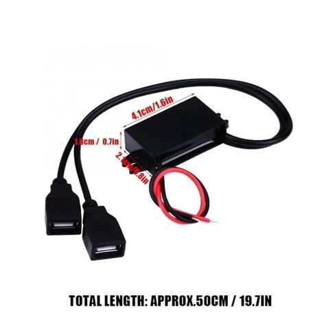 3A تيار مستمر 12 فولت إلى 5 فولت محول USB مزدوج وحدة محول طاقة مستقرة للسيارة شاحن الهاتف العالمي مع حماية الزائد in Kuwait