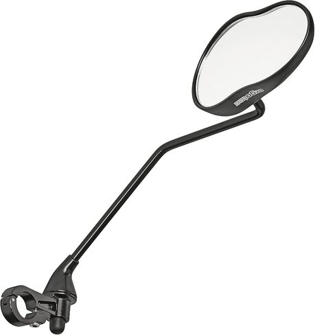 مرآة Ergotec، M-99 LV، سطح مرآة 122 × 78-66 مم، سبيكة/فولاذ، مصقول باللون الأسود، تجميع صحيح، ذراع طويل، مرآة كبيرة للدراجات والدراجات in Kuwait