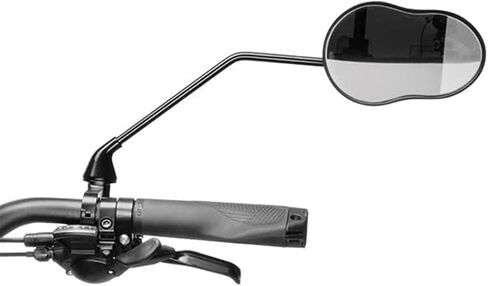مرآة Ergotec، M-99 LV، سطح مرآة 122 × 78-66 مم، سبيكة/فولاذ، مصقول باللون الأسود، تجميع صحيح، ذراع طويل، مرآة كبيرة للدراجات والدراجات in Kuwait
