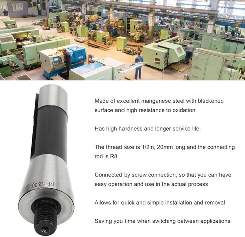R8 Shank Drill Chuck Arbor Manganese Steel for Milling Machines in Kuwait