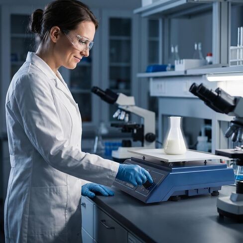 Orbital Shaker, Variable Speed 0-210 RPM, Lab Microplate Oscillator with Anti-Slip Platform, for Elisa Plates and Petri Dishes in Kuwait
