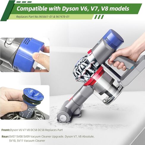 6 قطع استبدال فلتر V8 لدايسون V6 V7 V8 Animal V8 المطلق V8 Motorhead Origin SV10 V7 Animal V7 مكنسة كهربائية لاسلكية، متوافقة مع الجزء 965661-01 و967478-01 in Kuwait