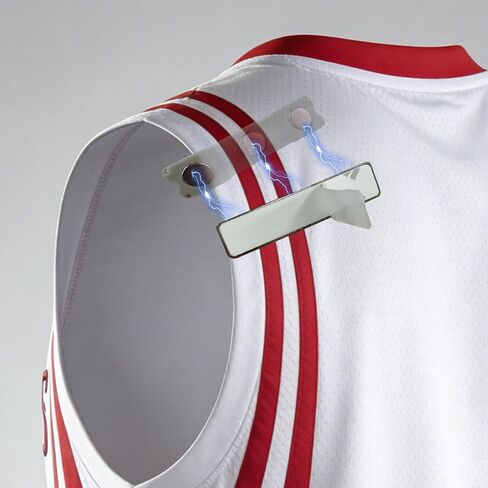 Jersey Hanger for Wall, Magnetic Jersey Display Hanger with No-Drill Adhesive Mount on Smooth, Clean Walls for a Floating Jersey Display, 12-Pack, 2.52 x 0.62 x 0.24 in in Kuwait