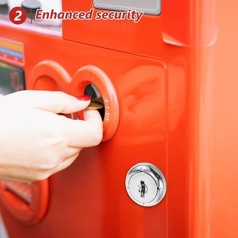 VICASKY Gumball Machine Lock Vending and Key Candy Part Replacement Keys Metal with Assembly Coin for Snack Dispenser Secure Machines in Kuwait