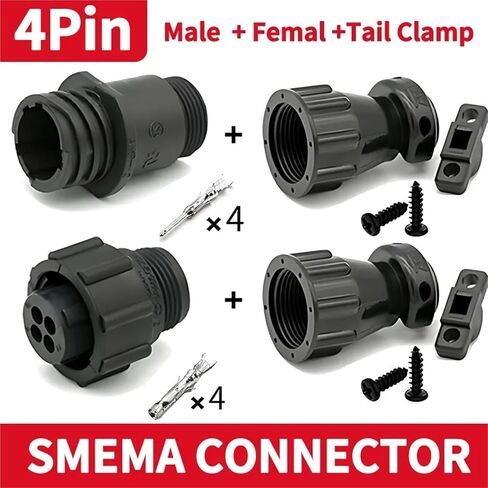 1/5/20/50 مجموعات 4P/9P/14Pin AMP/TE نوع SMEMA SMT معدات إشارة موصل الطيران التوصيل 182645 182919 182647 182649 206043 (4p مجموعة ذكر أنثى، 50 مجموعة) in Kuwait