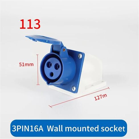 Industrial Plug Socket IP44 Waterproof Electrical Connector for Wall Mounting in Saudi Arabia