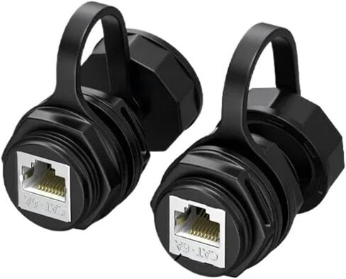 Waterproof CAT6A RJ45 Network Connector Industrial Ethernet M25/M21 Panel Type Socket Direct Plug CAT6 rj45 Circular Joint(M21-RJ45) in Saudi Arabia