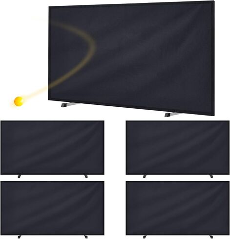5 Pcs Table Tennis Barrier, 55" x 29.5" Practice Training Baffle with 420D Oxford Cloth, Portable Pickup Surround for Quick Ball Collection, Table Tennis Court Fencing Walls in Saudi Arabia