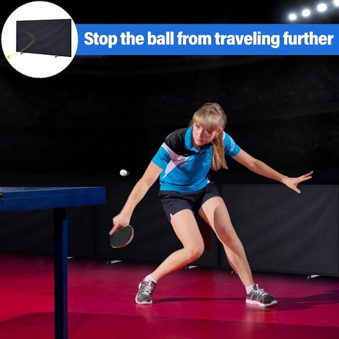 5 Pcs Table Tennis Barrier, 55" x 29.5" Practice Training Baffle with 420D Oxford Cloth, Portable Pickup Surround for Quick Ball Collection, Table Tennis Court Fencing Walls in Kuwait