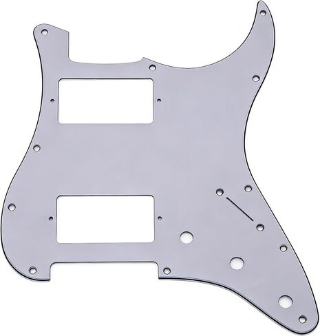 HH Pickguard | Precision-Cut Aluminum Shielding 11-Hole for Fender American/Mexican Standard Stratocaster HH Dual Humbucker (Black Pearl) in Kuwait