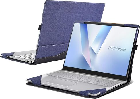 غطاء الكمبيوتر المحمول لجهاز الكمبيوتر المحمول ASUS Vivobook 17x ، 17.3 "ZenBook Pro 17 كلها شاملة 17.3 بوصة PU Case Inside Pocket (رمادي داكن) in Kuwait
