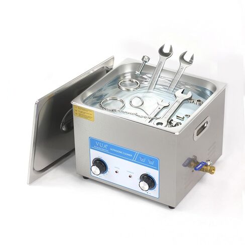 15L Ultrasonic Cleaner with Timer & Heater, Professional Ultrasonic Parts Cleaner, Knob Control Ultrasonic Cleaning Machine for Glasses Watch Jewelry Denture Dental Irrigator Parts Tools Circuit Board in Kuwait