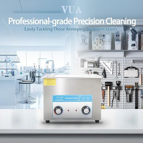15L Ultrasonic Cleaner with Timer & Heater, Professional Ultrasonic Parts Cleaner, Knob Control Ultrasonic Cleaning Machine for Glasses Watch Jewelry Denture Dental Irrigator Parts Tools Circuit Board in Kuwait