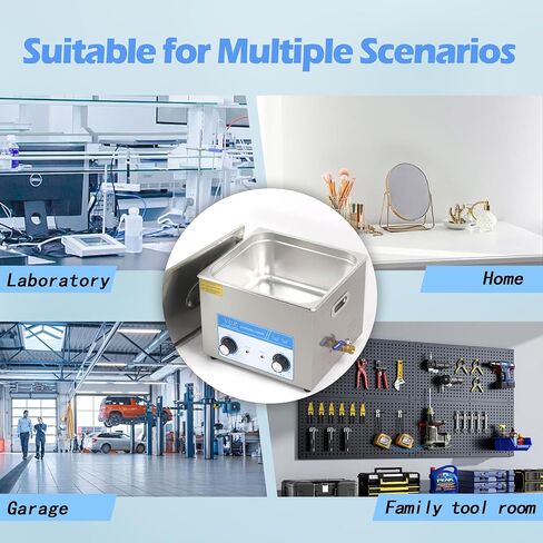 15L Ultrasonic Cleaner with Timer & Heater, Professional Ultrasonic Parts Cleaner, Knob Control Ultrasonic Cleaning Machine for Glasses Watch Jewelry Denture Dental Irrigator Parts Tools Circuit Board in Kuwait