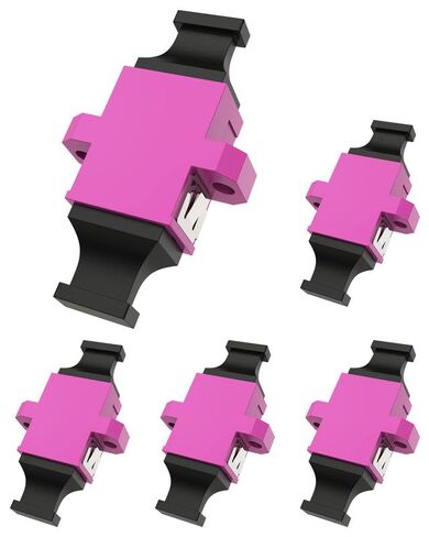 MPO إلى MPO Coupler، محول متعدد الأوضاع مكون من 5 مفاتيح يصل إلى Key-Down OM4 40G/100G، يدعم اتصالات 12/24-Core - أحمر وردي in Kuwait