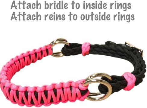 Hot Pink side pull hackamore attachment bitless bridle, horse tack in Kuwait