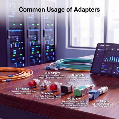 موصل محول ألياف بصرية من Sabary، FC/UPC، SC، ST، LC، FC/UPC-LC/UPC، SC/UPC-/APC وصلة ألياف بصرية قابلة للتبديل، 6 أنواع محولات متوافقة مع الألياف أحادية الوضع ومتعددة الأوضاع لـ OTDR in Kuwait