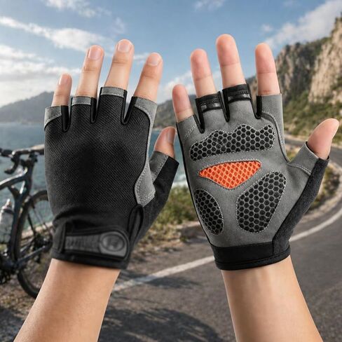 Sports Half-Finger Gloves for Men and Women - Outdoor Cycling, Fitness, Breathable, Driving, Fishing, and Biking Gloves in Kuwait