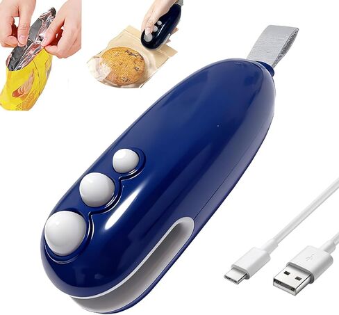 2in1Mini Bag Sealer, Mini Bag Sealer with Cutter and Magnet,Portable Chip Bag Resealer for Food Storage. A Great Helper for Kitchen Organization and Outdoor Camping in Kuwait