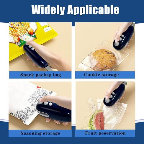 2in1Mini Bag Sealer, Mini Bag Sealer with Cutter and Magnet,Portable Chip Bag Resealer for Food Storage. A Great Helper for Kitchen Organization and Outdoor Camping in Kuwait