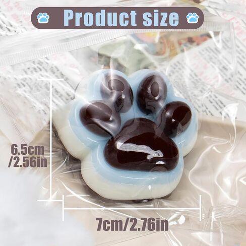 2Pcs Cat Paw Strawberry Squishy Toys, Cute Handmade Taba Squeeze Toy, Kawaii Pink Squishies Sensory Pinch Toy, Transparent Soft Kitty Stress Relief Squishy Fidget Toys for Adults Kids in Saudi Arabia