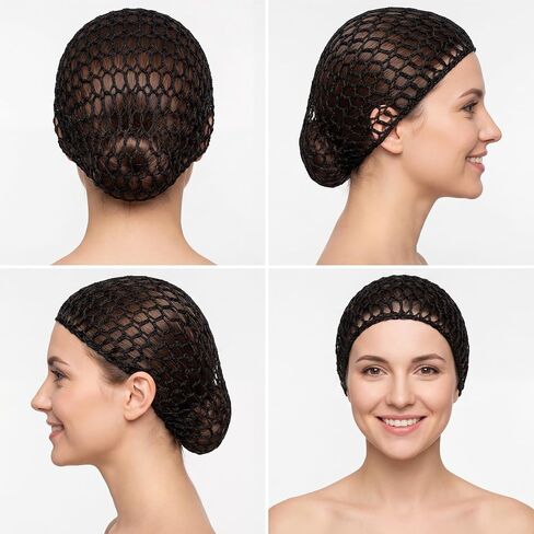 2Pcs Tubi Hair Wrap for Silk Press Crochet Hair Nets for Sleeping Dominican | Tubi Hair Wrap Net for Silk Press, Black Crochet Hair Net Reusable Elastic Cap for Sleeping Shower Makeup Dominican in Kuwait