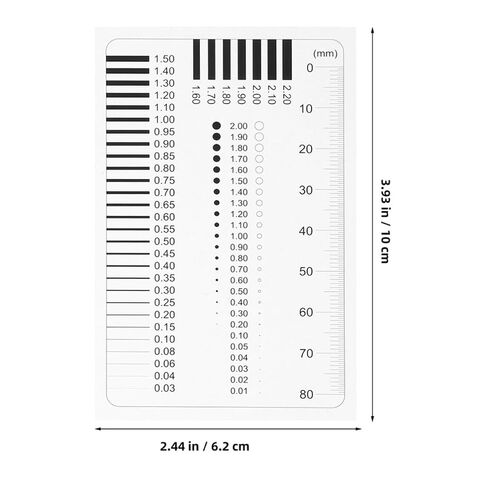 2pcs Plastic Flaw Detection Gauge Measuring Tool with High Precision Line Width Defects and Crack Measurement, Compact and Portable for Industrial Inspection in Kuwait