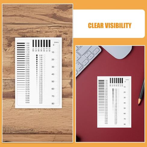 2pcs Plastic Flaw Detection Gauge Measuring Tool with High Precision Line Width Defects and Crack Measurement, Compact and Portable for Industrial Inspection in Kuwait