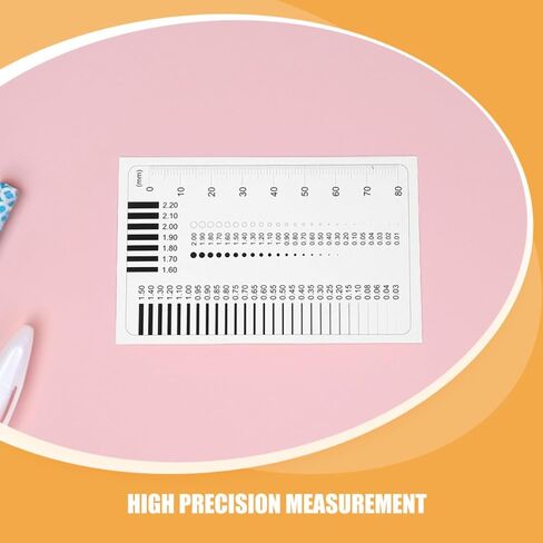 2pcs Plastic Flaw Detection Gauge Measuring Tool with High Precision Line Width Defects and Crack Measurement, Compact and Portable for Industrial Inspection in Kuwait