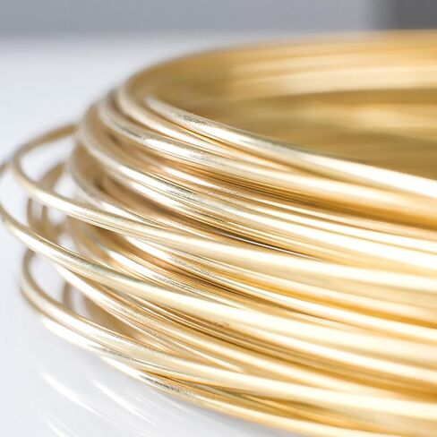 Copper Wire For Wire Wrapping, 1Kg Round Copper Wire Gold Brass for Beading Craft(2mm) in Saudi Arabia