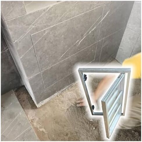 Recessed Touch Latch Tile Access Door, 16x16in Magnetic Inspection Hatch, Push-to-Open Mechanism for Walls, Hidden Cover for Shower Panels and Maintenance. in Kuwait