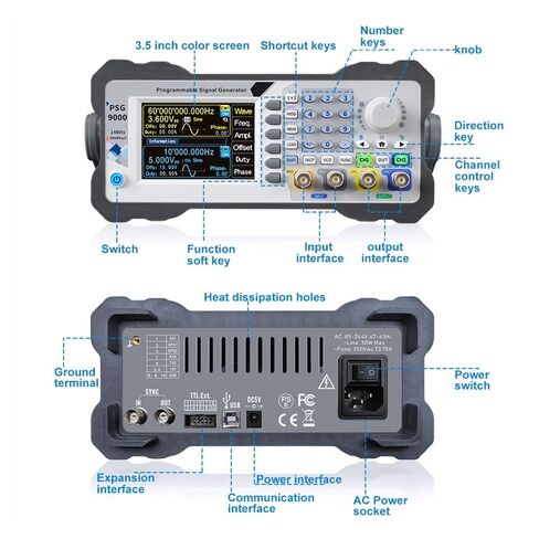PSG9060 60M DDS Dual-Channel Programmable Digital Control Arbitrary Waveform Frequency Meter Function Signal Generator in Kuwait