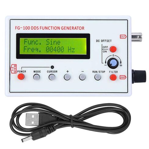 FG-100 DDS Function Signal Generator Frequency Counter 1Hz - 500KHz Source Module Sine+Square+Triangle+Sawtooth Waveform in Saudi Arabia
